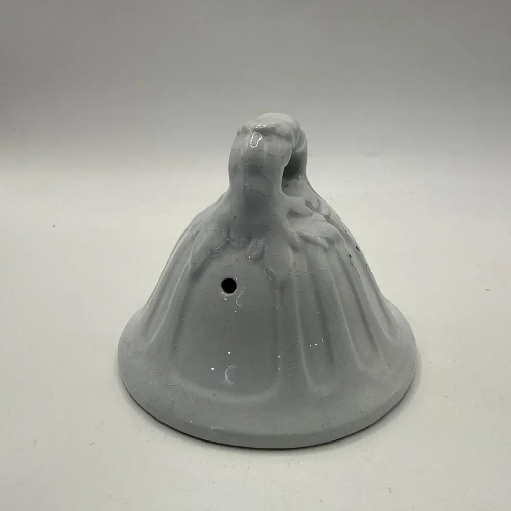 Vintage White Porcelain Ceramic Love Birds Figurine Bell Wedding Decor